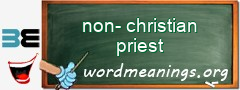 WordMeaning blackboard for non-christian priest